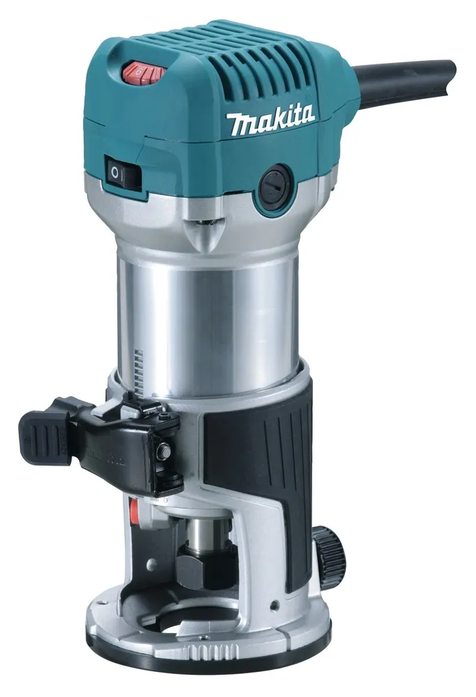 Affleureuse Défonceuse Electrique MAKITA 530W, Multifonction, Affleurage inclinable, Affleurage en Coin, Angle de Base Réglable, Défonçage, Bricolage, Fraiseuse, Travaux sur Bois