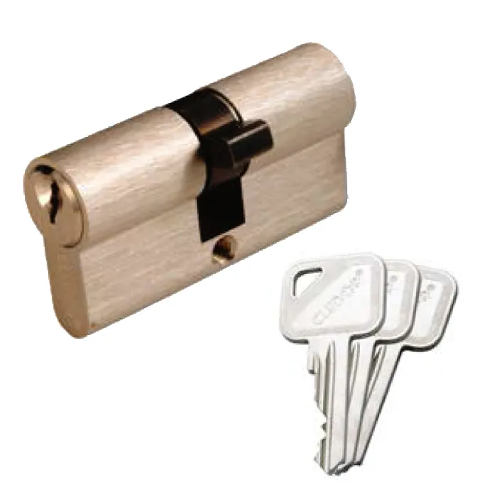 CLEDOR Cylindre De Sureté V6, Longueur 70 mm, Finition Nickel Satiné