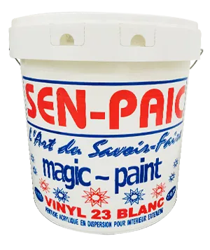 SEN PAIC Vinyl 23 Plus 23 Kg, Peinture Mate en Phase Aqueuse, Peinture à Eau, Revêtement Mural, Peinture Pour Intérieur et Extérieur