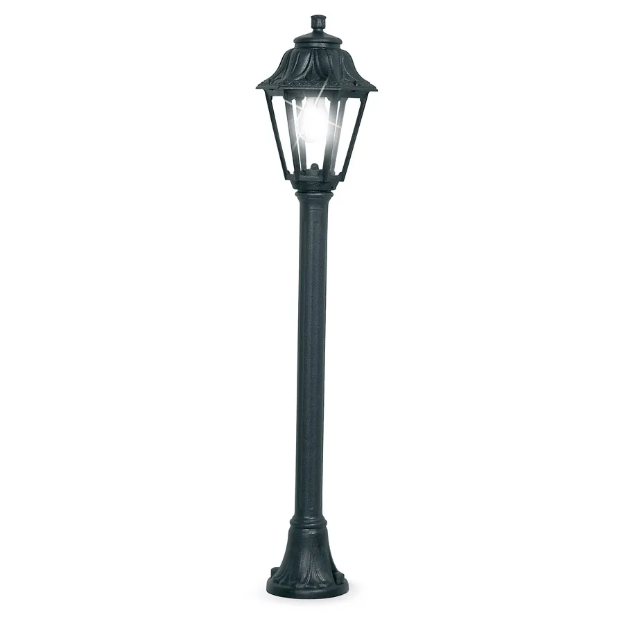 Luminaire - Lampadaire en résine antichoc noir étanche IP55