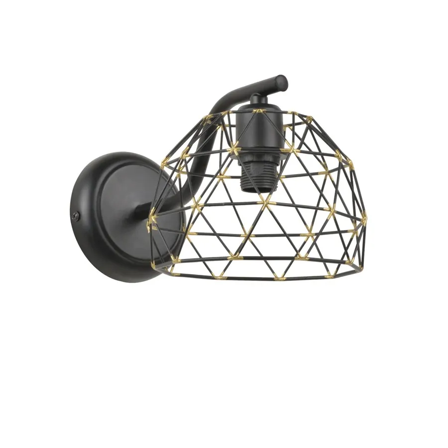 Luminaire ORION - Applique en métal noir et laiton mat