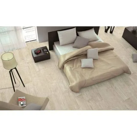 Carrelage parquet 20x120 cm LONG 81, Gres, Bois Blanc, Teinte Claire et Lumineuse,