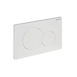 GEBERIT Plaque de Déclenchement Sigma01, Blanc Alpin, Double Touche, Pour Rinçage Des Réservoirs