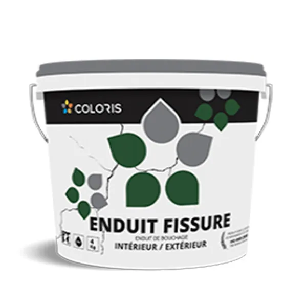 COLORIS Enduit Fissure, Seau 4Kg, Bouchage De Fissures Murales, Grande Capacité De Masquage Des Faïençages, Perméable A La Vapeur D'eau