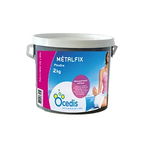 OCEDIS Metalfix Seau 2 Kg, Prévention Oxydations des Métaux, Contre Coloration de l'Eau, Produits Pour Piscine, Produit pour Eau