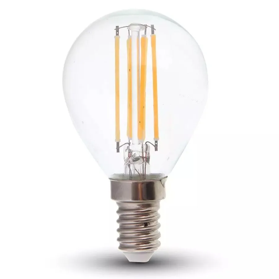 Luminaire - Ampoule LED Filament P45 E14 6W, 180 lumens, Lumière Jaune