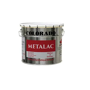 Peinture COLORADO - 20 Kg Metalac, Laque brillante, Pour Intérieur et Extérieur,  Rendement 10,7 m²/Kg/40μm,