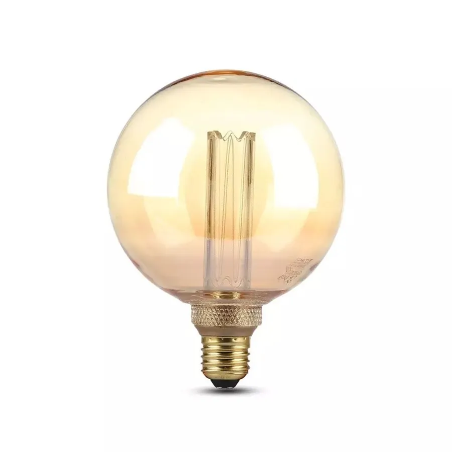 Luminaire VTAC - Ampoule LED Filament bougie G125 E27 4W Plastique Ambré Lumière jaune