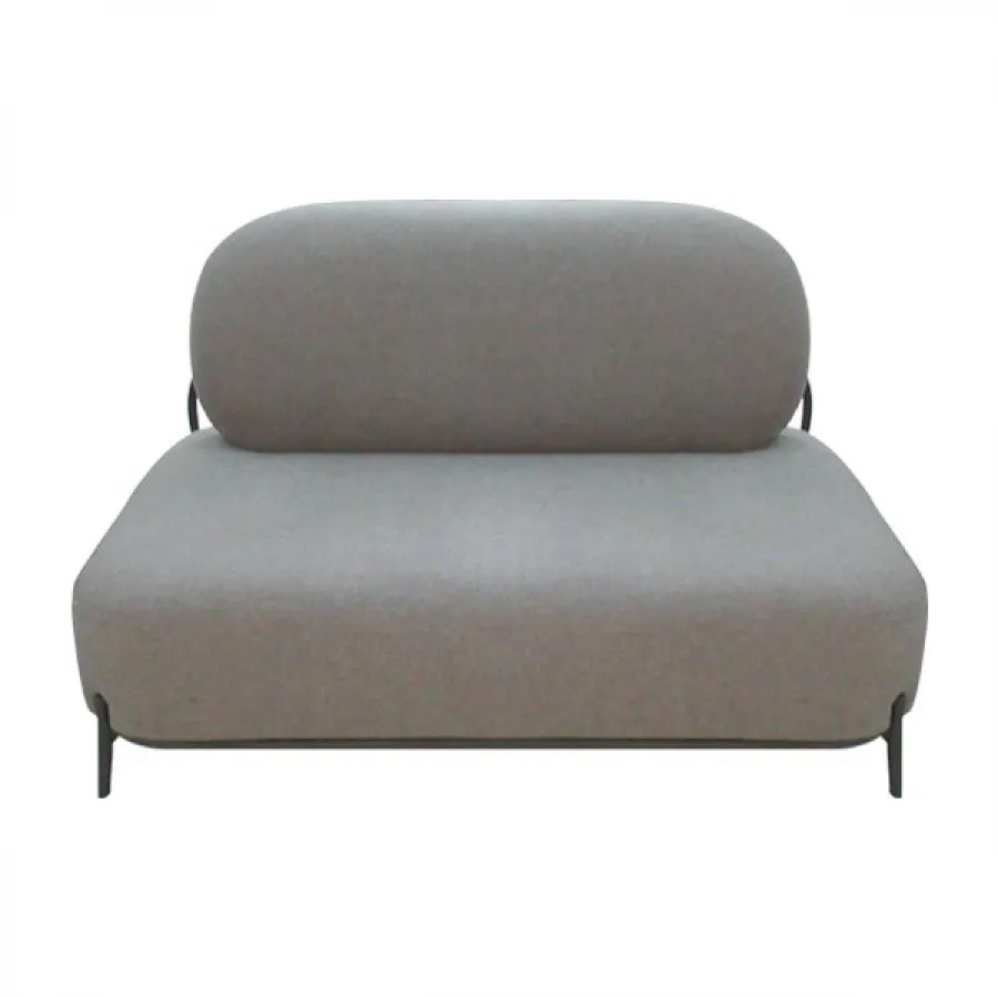 Sofa de Bureau Deux Places, Sofa en Tissu Gris, Mobilier de Bureau, Mobilier de Chambre