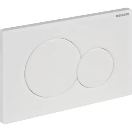 GEBERIT Plaque de Déclenchement Sigma01, Blanc Alpin, Double Touche, Pour Rinçage Des Réservoirs
