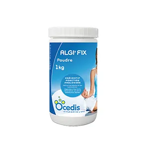 Algi'Fix Poudre 1 Kg, Matériel de Piscine, Produit Contre Algues et Moisissures, Poudre Algicide, Traitement d'eau