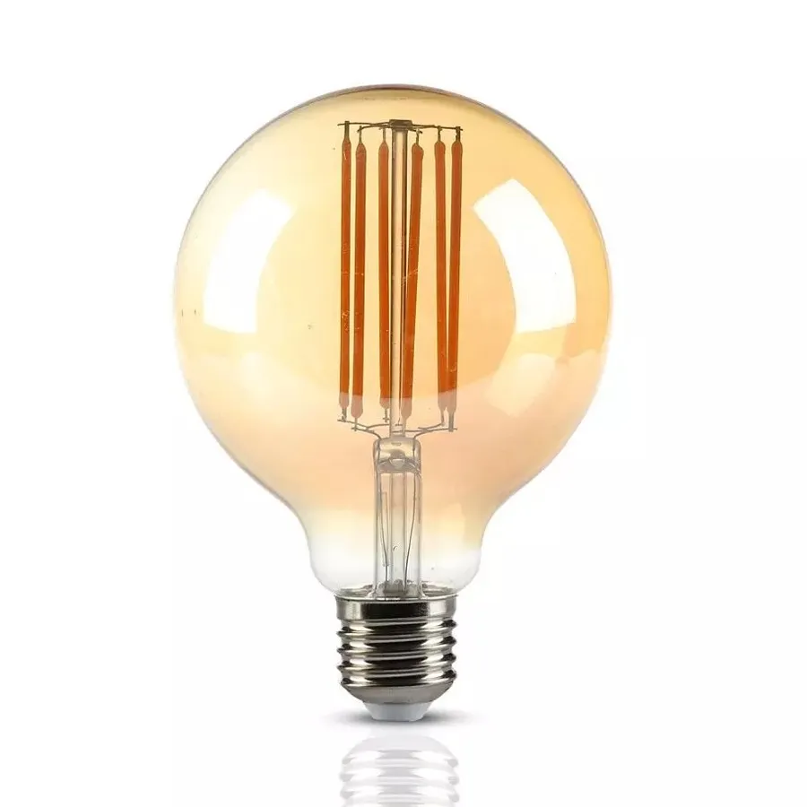 Luminaire VTAC - Ampoule LED Filament G95 E27 7W Lumière Jaune