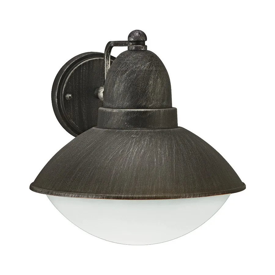 Luminaire - Applique extérieur en fonte Alu anthracite et plastique opale étanche IP44